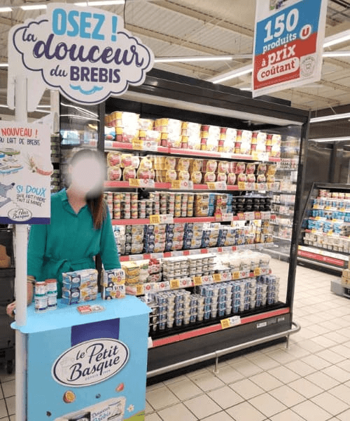 stand de dégustation en carton sur mesure