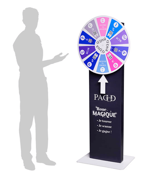 roue en carton personnalisée pour jeu concours magasin